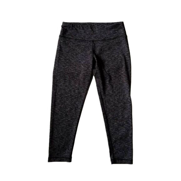 90 Degree by Reflex Marled Charcoal Gray Speckled Capri Leggings Women's Small - Picture 1 of 12